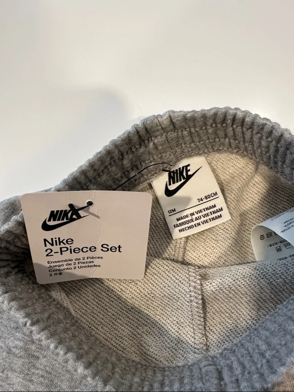 Nike Gray Heather Knit‎ Shorts Infant 12M NWT Futura Logo Athletic Bottoms